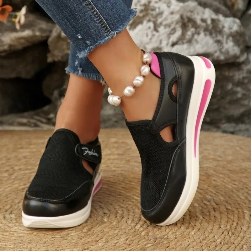 Women Platform Slip on Sneaker - Velcro Hook Loop recension och pris