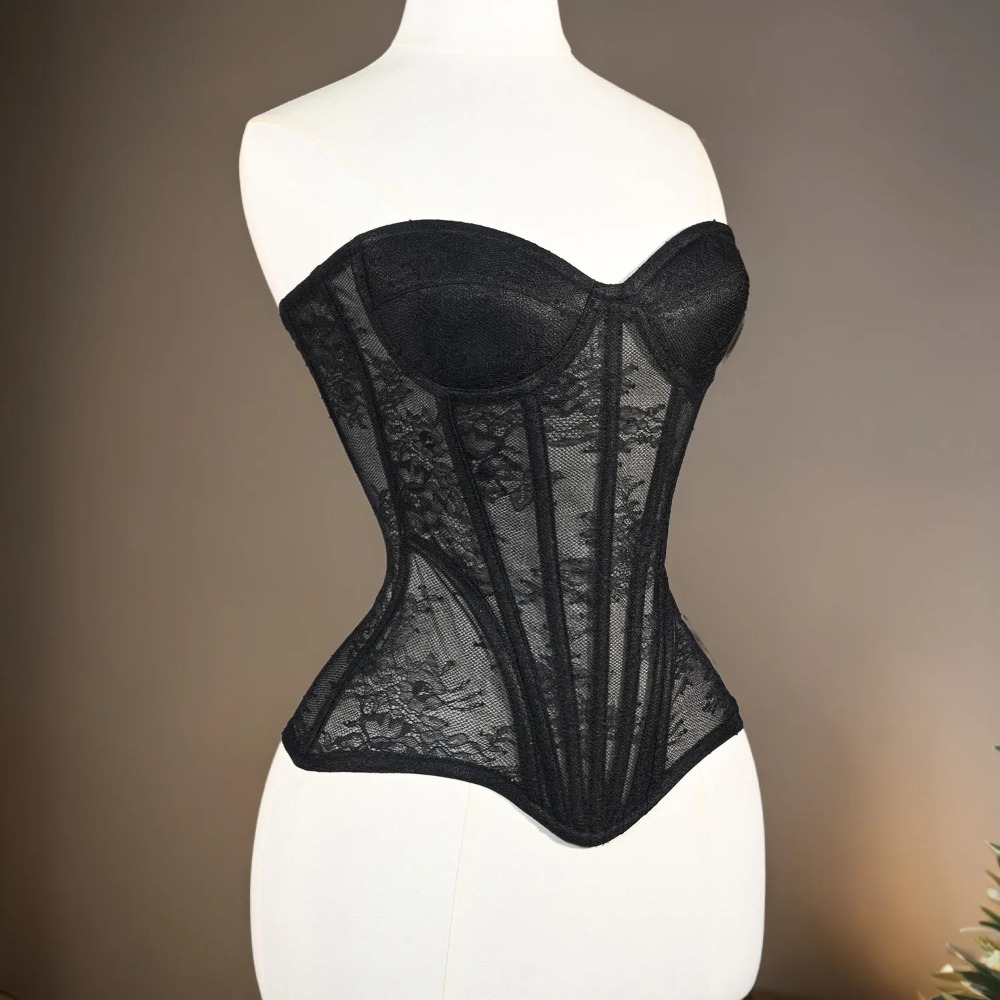 Women Mesh Corset Busiter Over - Boning Corset Steel recension och pris