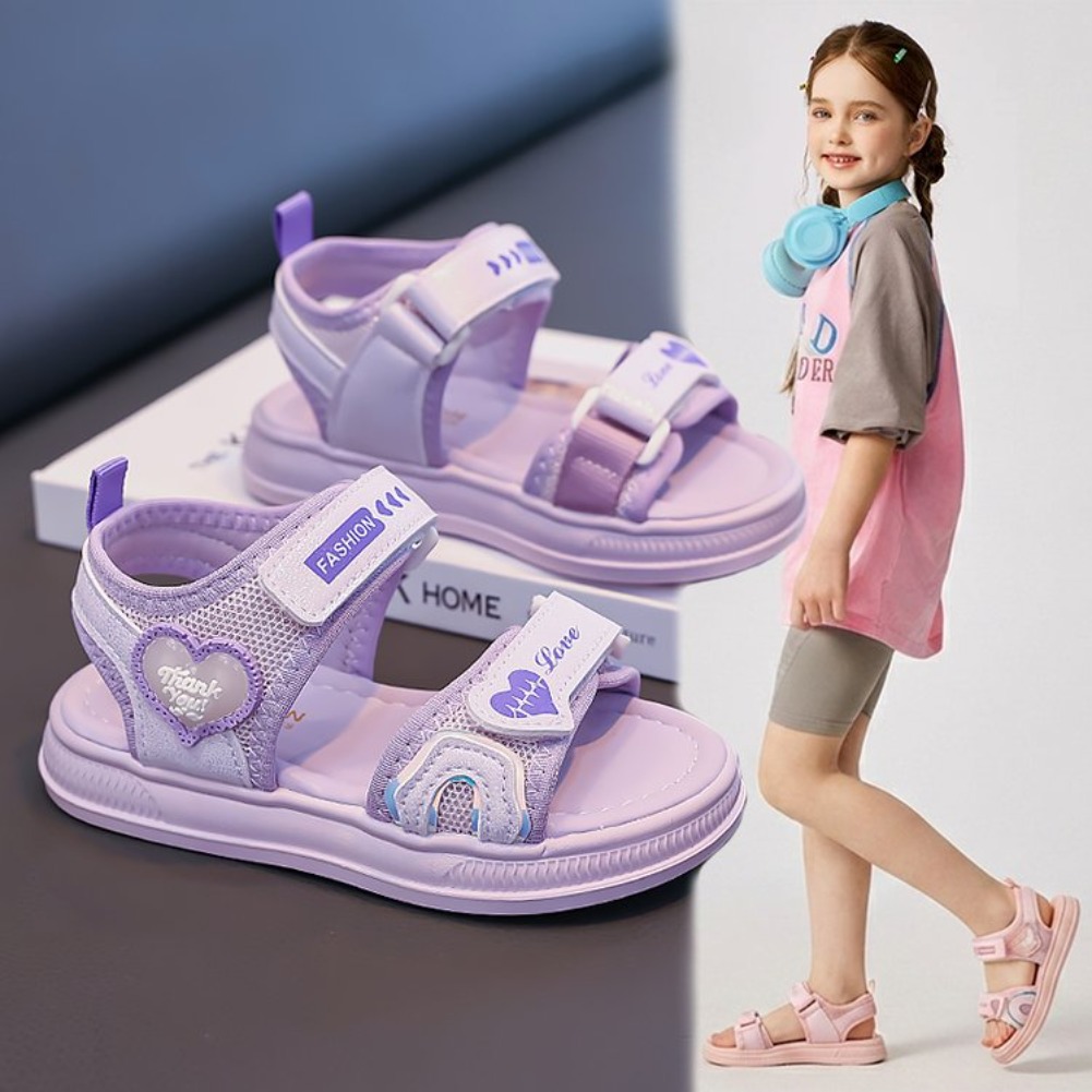 Girls' Heart-Shaped Princess S - Velcro Hook Loop recension och pris