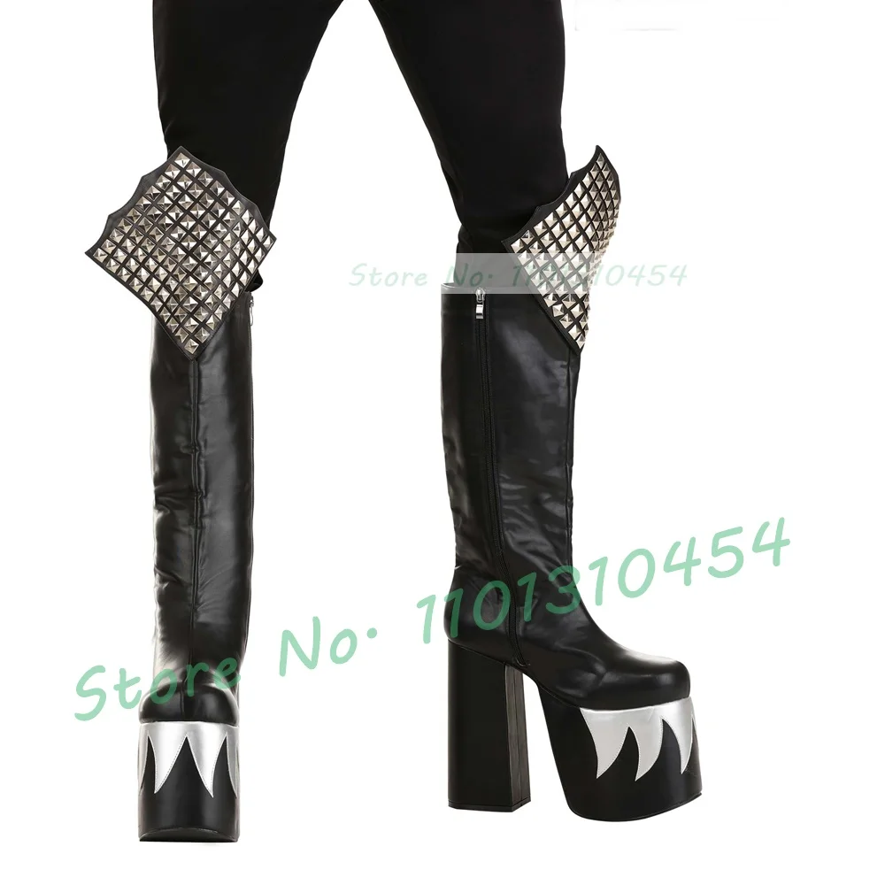 Black Knee High Platform Demon - Cosplay Flame Prop recension och pris