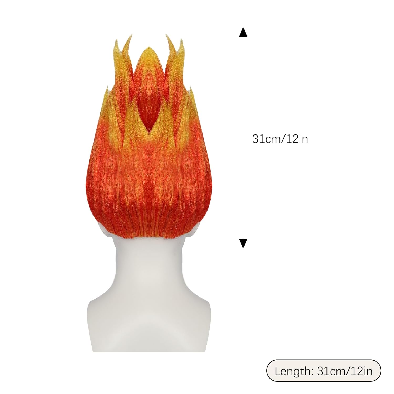 Flame Costume Wig Stylish Flam - Cosplay Flame Prop recension och pris