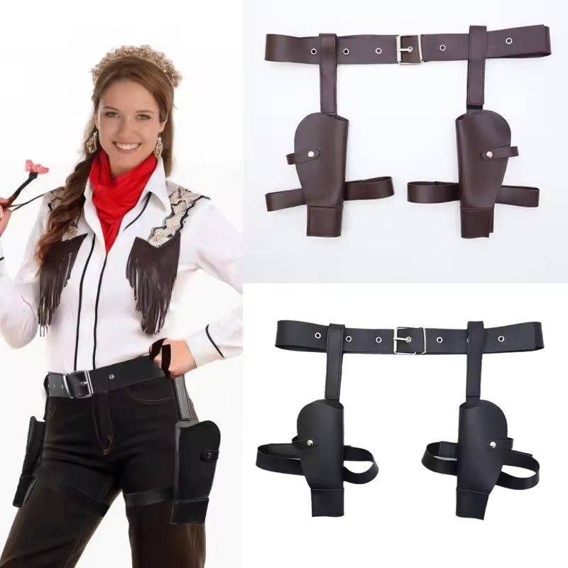 Adult Vintage PU Leather Waist - Cosplay Prop Pistol recension och pris